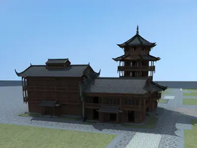 Ancient Chinese architecture 3D model
