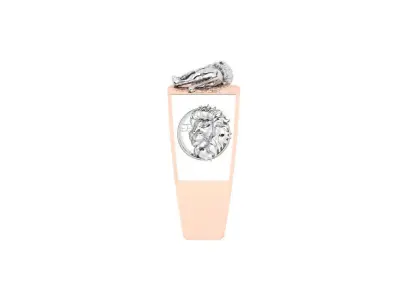 Lion Ring 3D print model buy