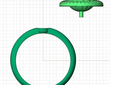  Pearls ring 3D print model