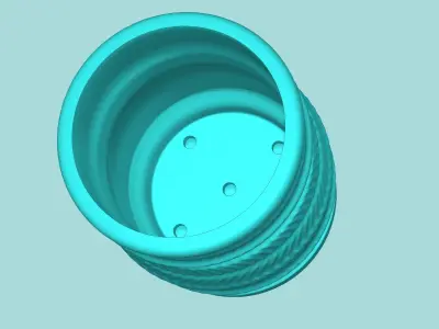 Vase 09 with Plate - Simple Plant Pot - Home Decor 3D print model