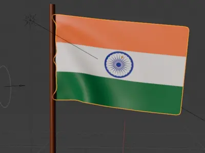 Country National 3D Flags Low-poly 3D model