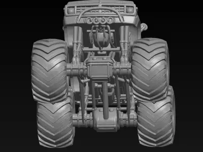 Off-Road Truck Sculpture-Detailed 4x4 Truck Design 3D print model