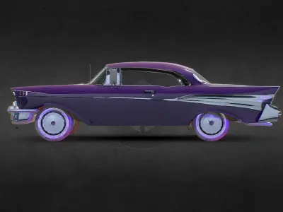 Chevrolet 1957 Lowpoly Low-poly 3D model