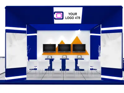 Booth Exhibition Stand a593b 3D model