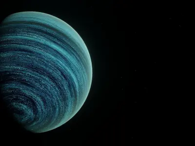Planet Space Gas Giant Ready to game Free low-poly 3D model
