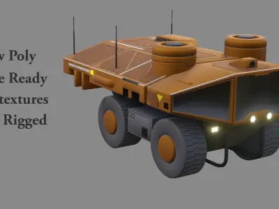 Sci-Fi Rover - Low Poly - Game Ready - PBR Low-poly 3D model