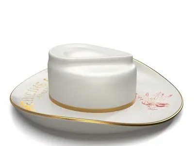 Hat 22 K Gold Western Ranching Decor 2 3D model