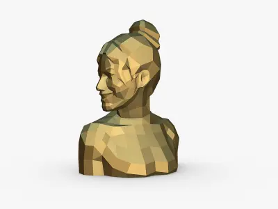 Girl head 3D print model