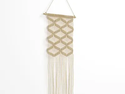 Macrame wall hanging 3D model