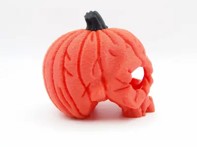 Pumpkin Skull - V2 - Hollowed 3D print model