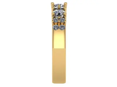 Weeding band with diamonds 3D print model