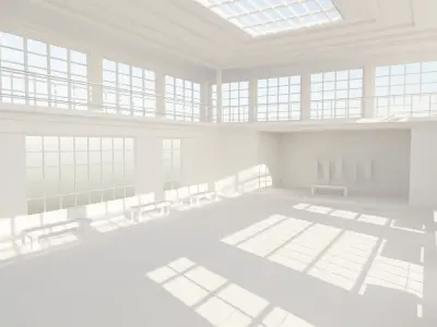 Japanese Dojo Low-poly 3D model