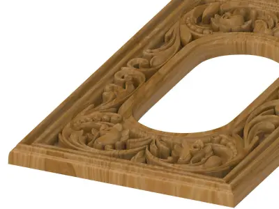 Carved picture frame STL 3D model 85