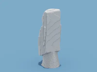Moai Statue Low-poly 3D model