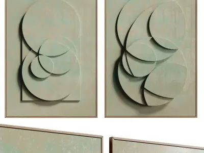 3d artwork frame 07 Low-poly 3D model