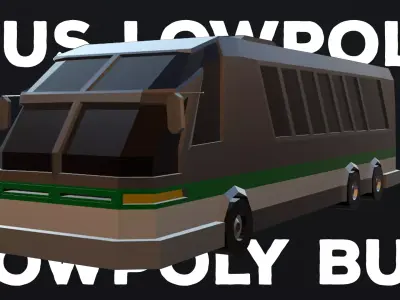 Bus Low-poly 3D model