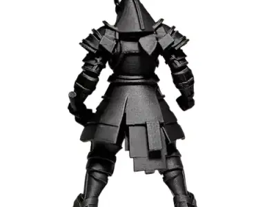 Decorated Samurai Warrior with Weapons 3D model