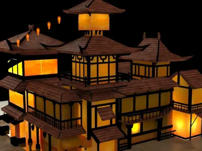 Chinese ancient house 3D model 22