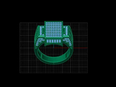Print Ready STL 3DM  Gents Rings Diamond Men Ring  3D print model 35