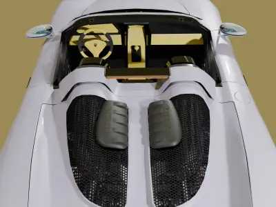 Porsche Low-poly 3D model