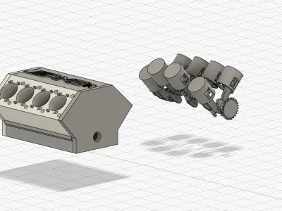 V8 Engine  3D model