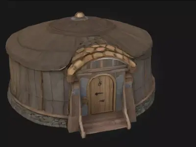 Enchanted Yurt  A Mystical Nomadic Shelter 3D model