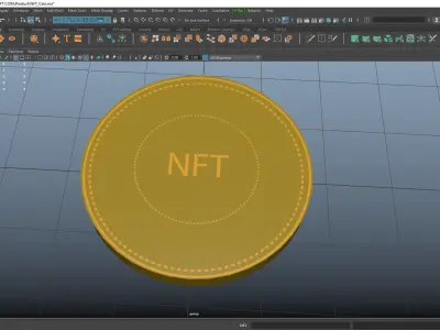 Coin NFT 3D Free low-poly 3D model