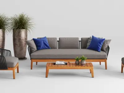 Tribu Mood Sofa And Club Chair 3D model