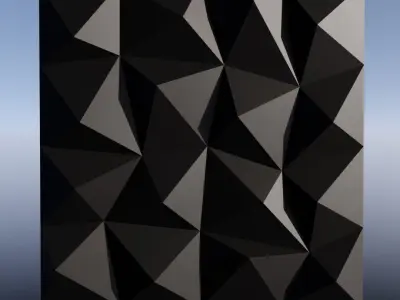 wall panel 3d triangles 3D print model