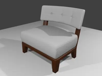 Upholstered Chair - Cadeira Low-poly 3D model