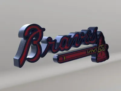 MLB Atlanta Braves V1 Team Logo 3D model