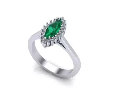 Marquise ring 20 3D print model