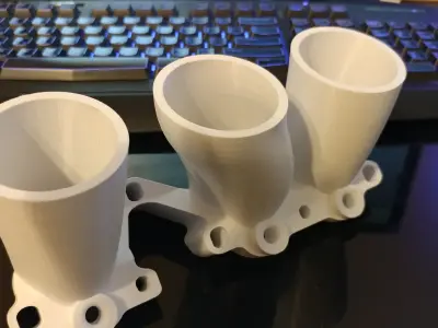 Audi V6 AFC AAH Custom engine intake trumpet 3D model