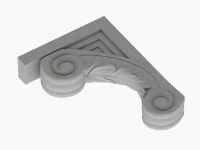 Scroll Corbel 07 3D model
