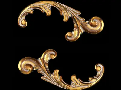 Classic carved 088 3D model