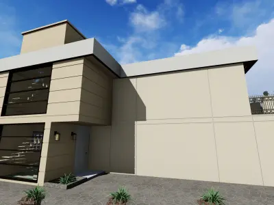 VILLA HOUSE Low-poly 3D model