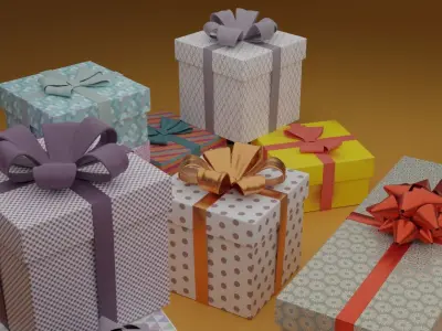 Gift Boxes 3D model