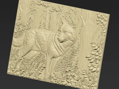 A Wolf in the Forest A123 3D print model