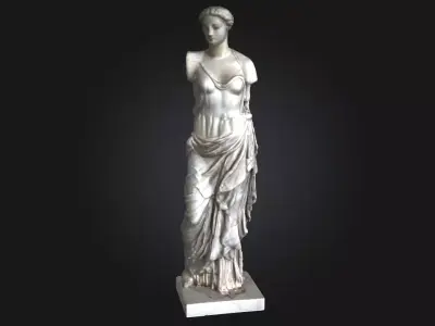 Aphrodite Elegance  Classical Statue Model for Mythological  3D model