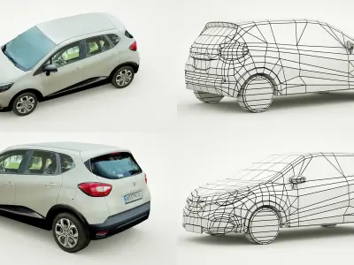 25 Low Poly Hatchbacks Low-poly 3D model