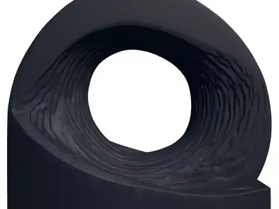 Abstract Modern Loop Sculpture Low-poly 3D model