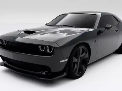 Dodge Challenger SRT Hellcat Low-poly 3D model purchase