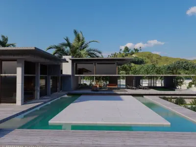 Casa Scene-villa-modern house 3D model