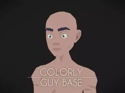 Colorly - Base Guy - Game Ready - Rigged - Customizable Low-poly 3D model