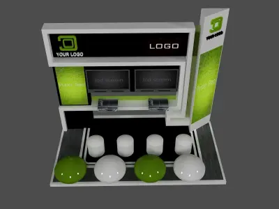  Booth Exhibition Stand a445a 3D model