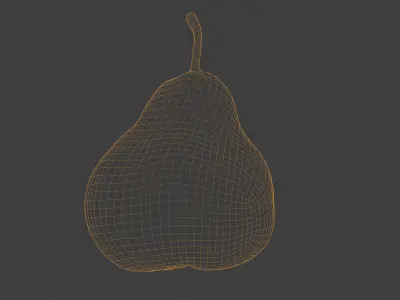 Photorealistic 3D scan of pear Low-poly 3D model