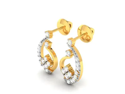 Diamond Earring for Women 3D print model
