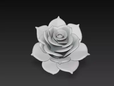 Magic flower - Botanical Designs Magical plants rose Stylized 3D model