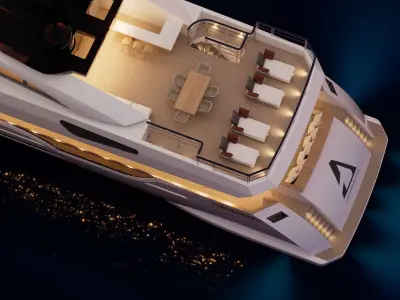 40M Superyacht 3D model