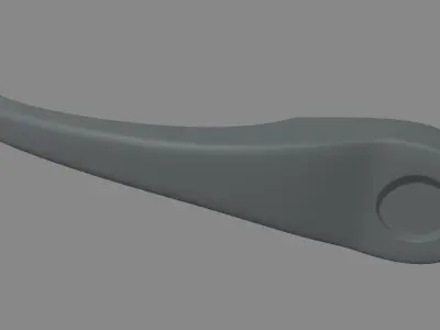 Car Door Handle 02 Low-poly 3D model